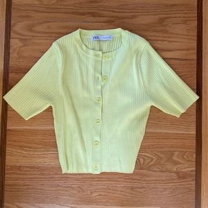 Zara lime neon green shirt
